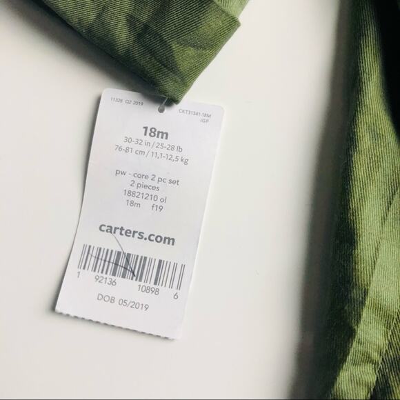 Carter's Baby Matching Floral Matching Set Sz 18M - Picture 8 of 9